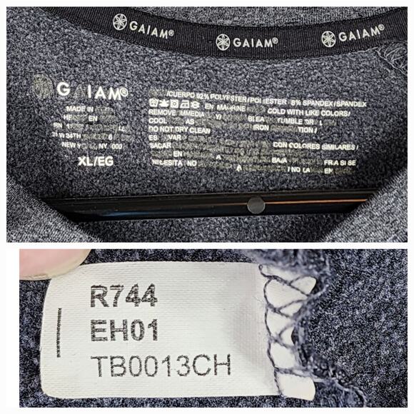 GAIAM Mens Pullover Sweatshirt sz XL Gray 1/4 Button Soft Loungewear Athleisure - Picture 9 of 11